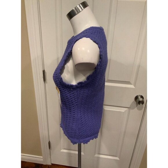 Samsoe Samore Iris Bloom Sleeveless Wool Scallop Trim Joise Top $350 Size M NWT! - Picture 4 of 6